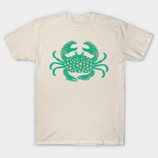 KING CRAB Coastal Ocean Undersea Beach Sea Crustacean Summer Green - UnBlink Studio by Jackie Tahara T-Shirt